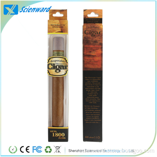 2014 New Design Disposable Electronic Cigar 1800puffs Disposable E Cigars